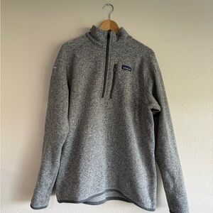 Patagonia Men's Zip-Up Sweater in Heather Gray